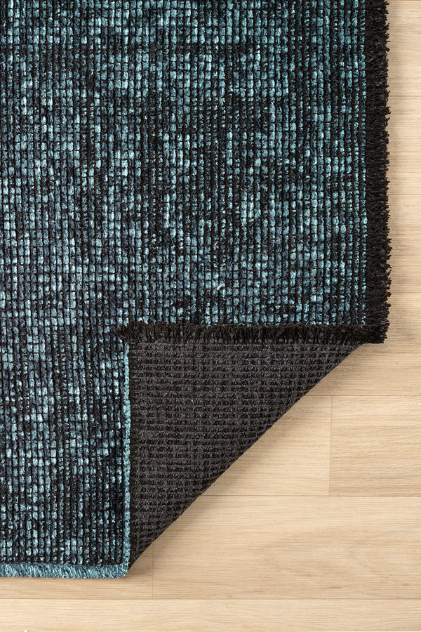 Antik Turkuaz Halı Yıkanabilir Kaymaz Taban Şönil Kilim Dokuma Pamuk Taban Kilim 10364A