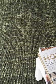 Antik Yeşil Halı Yıkanabilir Kaymaz Taban Şönil Kilim Dokuma Pamuk Taban Kilim 10287A