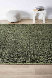 Antik Yeşil Halı Yıkanabilir Kaymaz Taban Şönil Kilim Dokuma Pamuk Taban Kilim 10287A