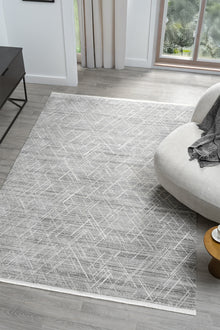 Dream Gri Halı Modern Dokuma Halı Salon Oturma Odası Yatak Odası Halısı 13842A