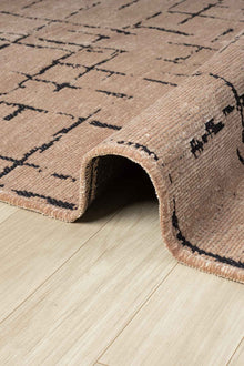 Gaia Bej Halı Yıkanabilir Kaymaz Taban Şönil Kilim Dokuma Pamuk Taban Kilim 10119