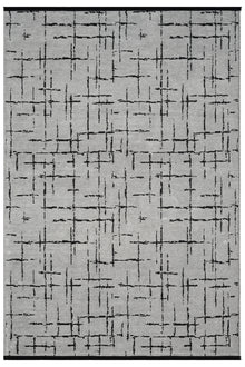 Gaia Gri Halı Yıkanabilir Kaymaz Taban Şönil Kilim Dokuma Pamuk Taban Kilim 10120
