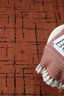 Gaia Kiremit Halı Yıkanabilir Kaymaz Taban Şönil Kilim Dokuma Pamuk Taban Kilim 10118