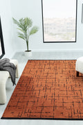 Gaia Kiremit Halı Yıkanabilir Kaymaz Taban Şönil Kilim Dokuma Pamuk Taban Kilim 10118