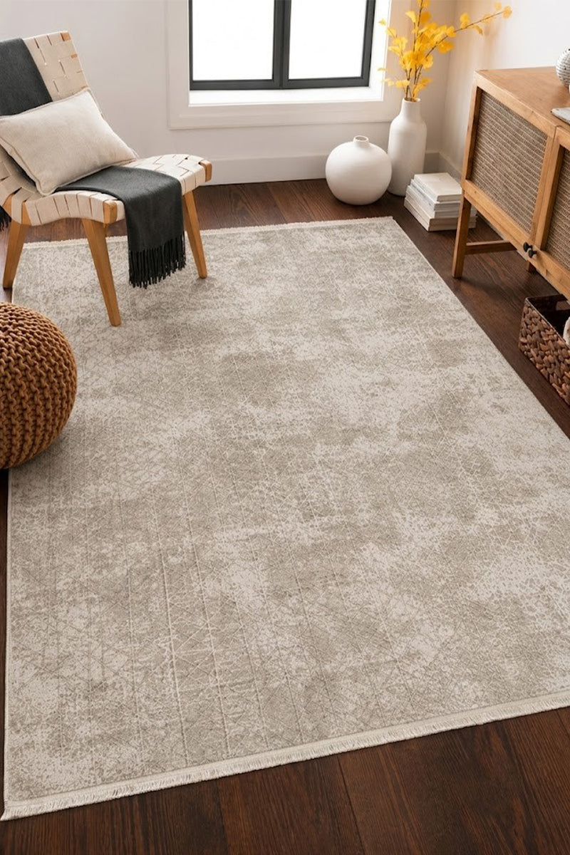 Hernes Krem Salon Oturma Odası Çocuk Odası Yatak Odası Halısı HM-6020