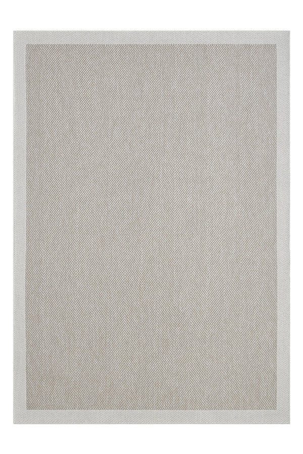Sisal Prime Bej Krem İskandinav Yıkanabilir Bordürlü Halı Kilim Balkon Teras Koridor Halısı 1147