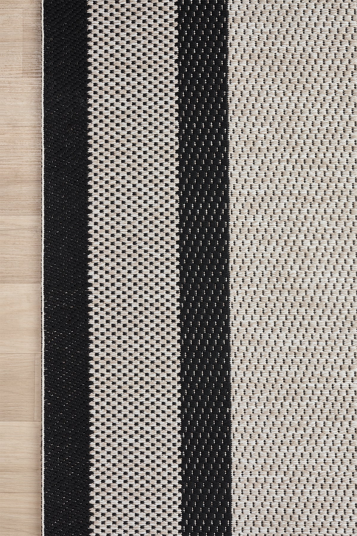Sisal Prime Bej Siyah İskandinav Yıkanabilir Bordürlü Halı Kilim Balkon Teras Koridor Halısı 1149