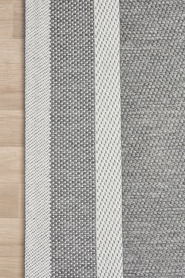 Sisal Prime Gri Krem Mavi İskandinav Yıkanabilir Bordürlü Halı Kilim Balkon Teras Koridor Halısı 1149