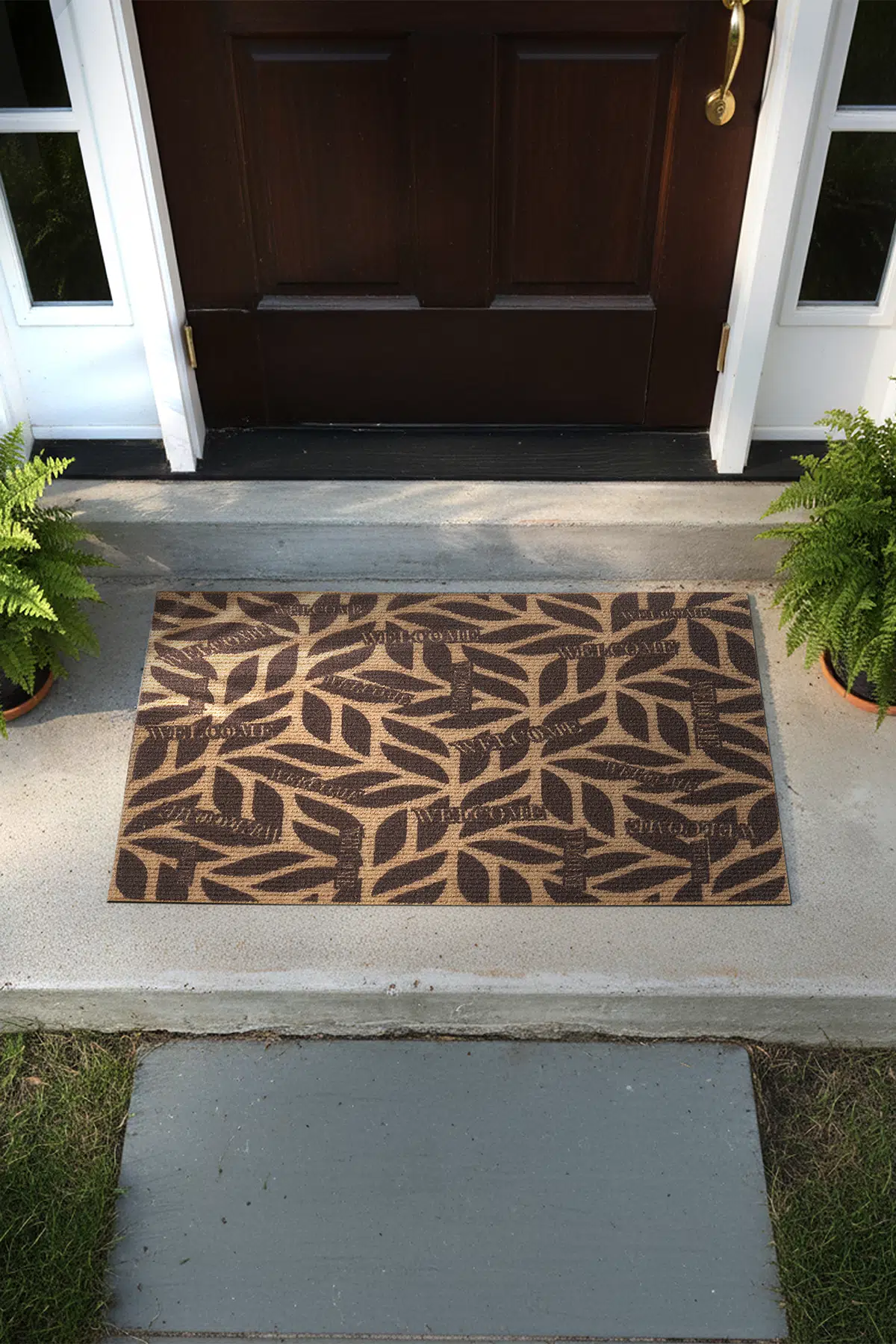 Charm Siyah Natürel Welcome Paspas Dış Kapı Paspası Kıl Kapı Önü Paspası 2002