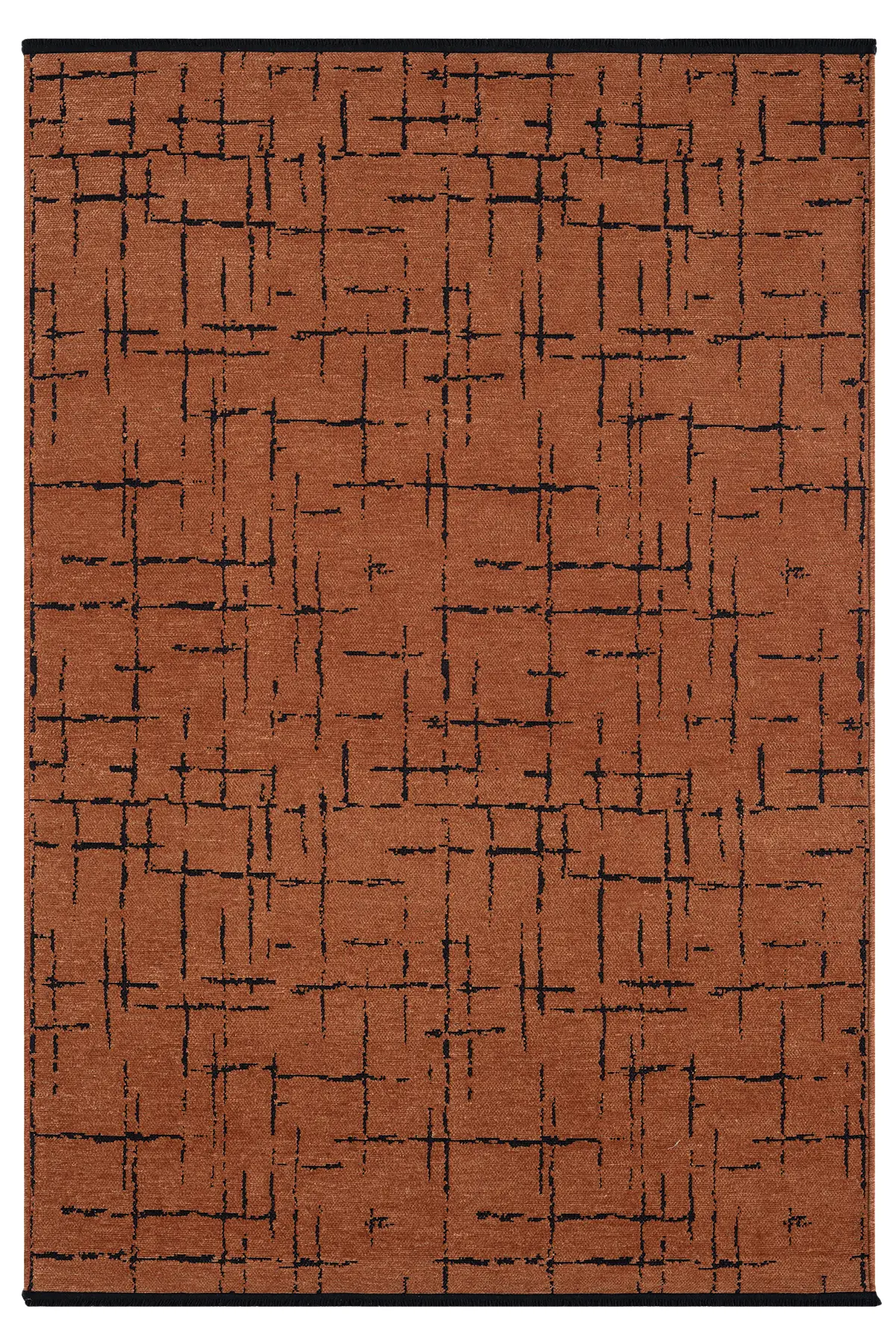 Gaia Kiremit Halı Yıkanabilir Kaymaz Taban Şönil Kilim Dokuma Pamuk Taban Kilim 10118